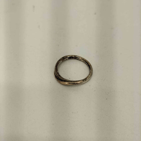 ヨンドシー 4℃ SILVER K10刻印 ツイストデザイン リング メンズ  12号